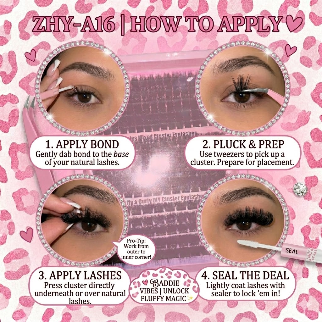 Fluffy & Curly Lashes with Bond, Seal, and Remover | All-In-One Lash Set